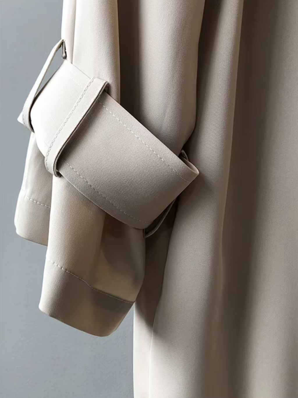 Women's Trench Coat Waterproof Double-Breasted Lapel Collar Business Casual