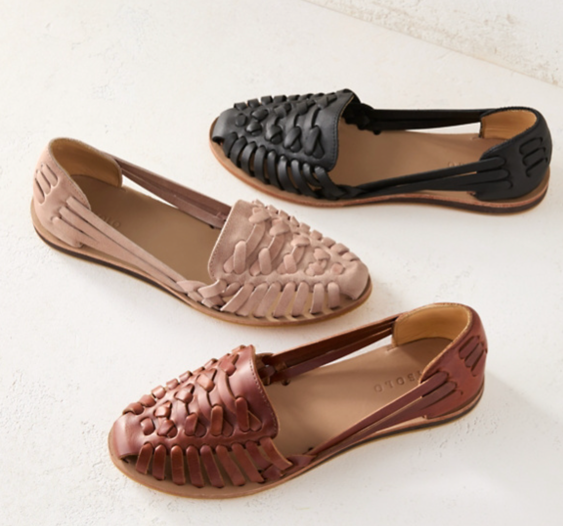 Women’s Flat Woven Slip-On Sandals