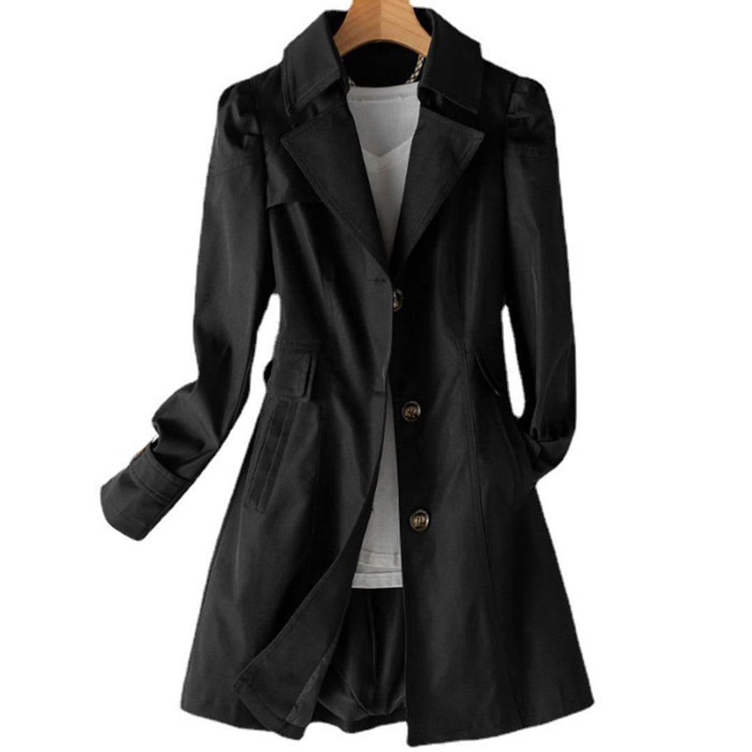 Women's Trenchcoat for Women Long Windbreaker Button Front Autumn