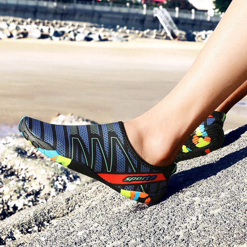 Unisex water shoes | lightweight mesh upper | beach vacation footwear
