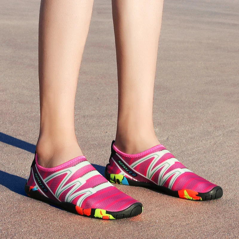 Unisex water shoes | lightweight mesh upper | beach vacation footwear