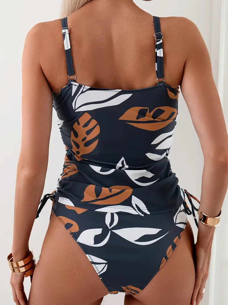 Women's Tropical Tankini Swimsuit Set