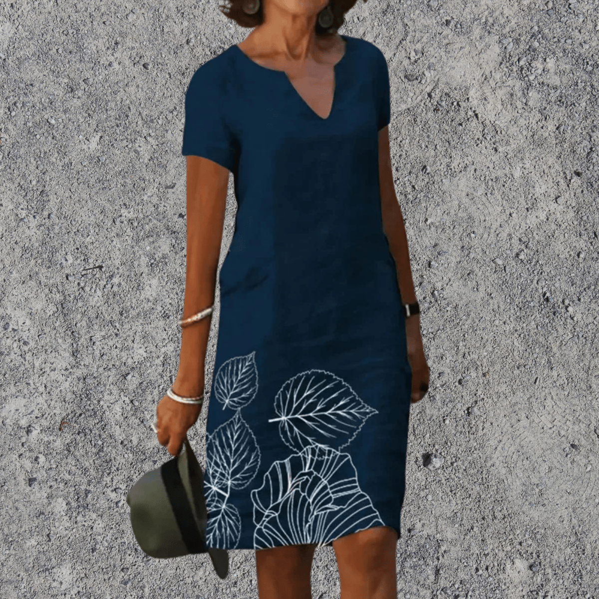 Women's floral midi dress relaxed comfortable