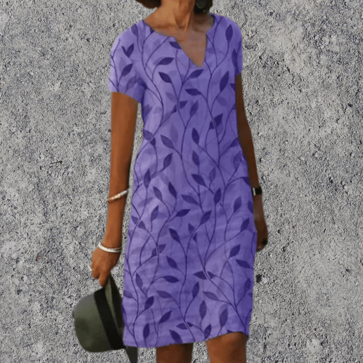 Women's floral midi dress relaxed comfortable