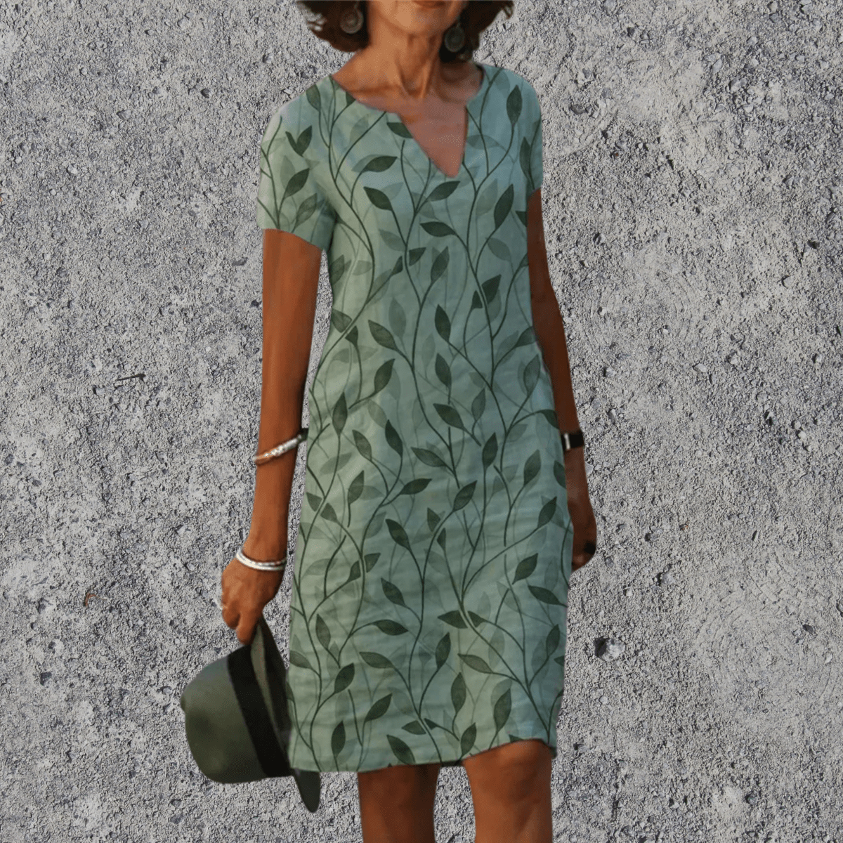 Women's floral midi dress relaxed comfortable