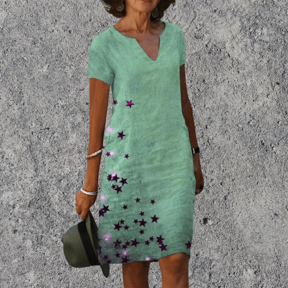 Women's floral midi dress relaxed comfortable
