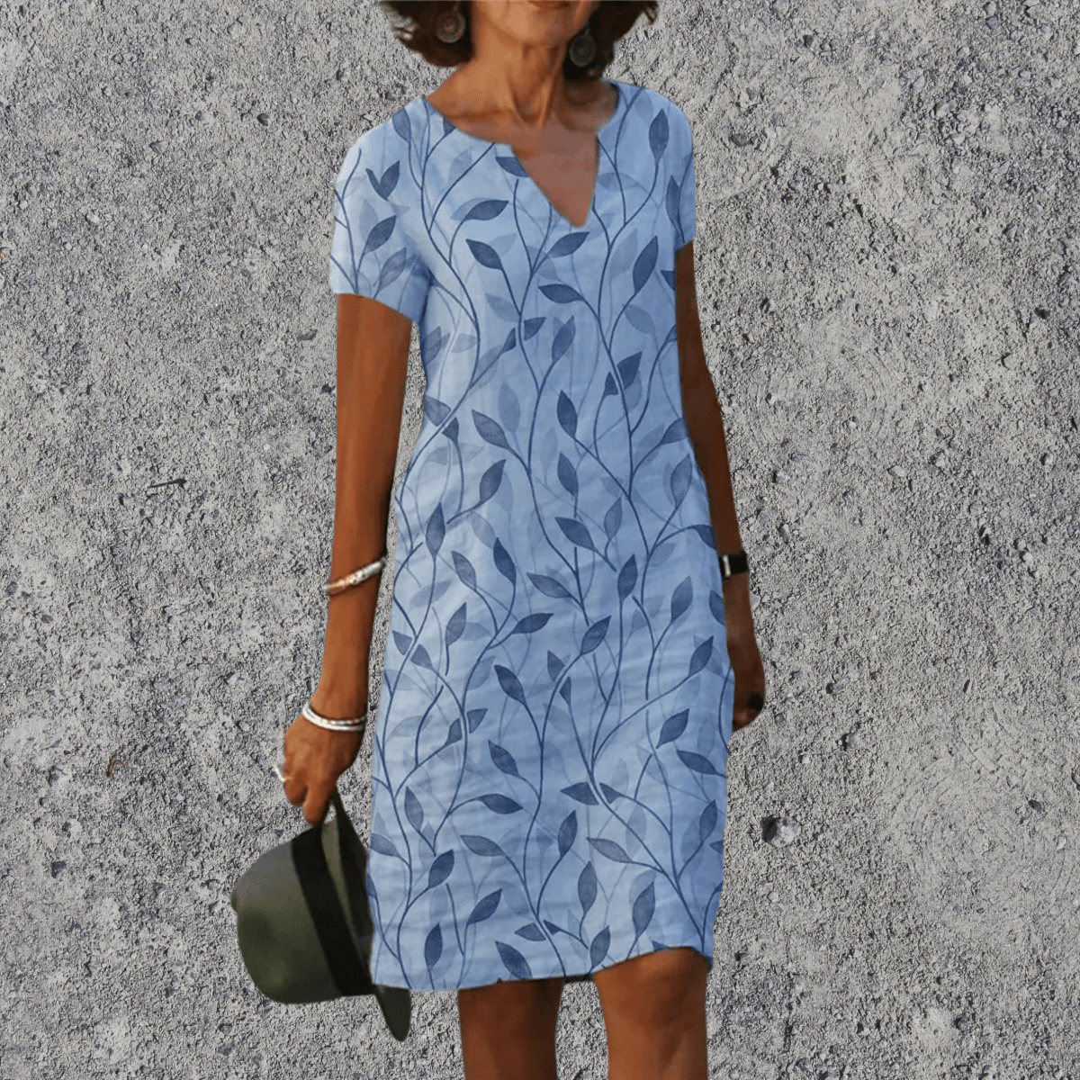 Women's floral midi dress relaxed comfortable