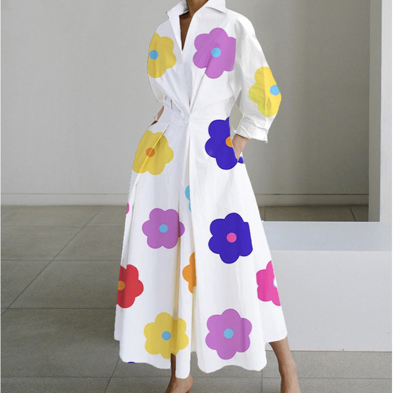 Wrap Front Collared Maxi Dress