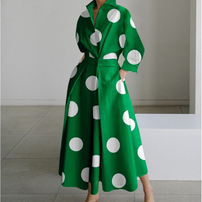 Wrap Front Collared Maxi Dress