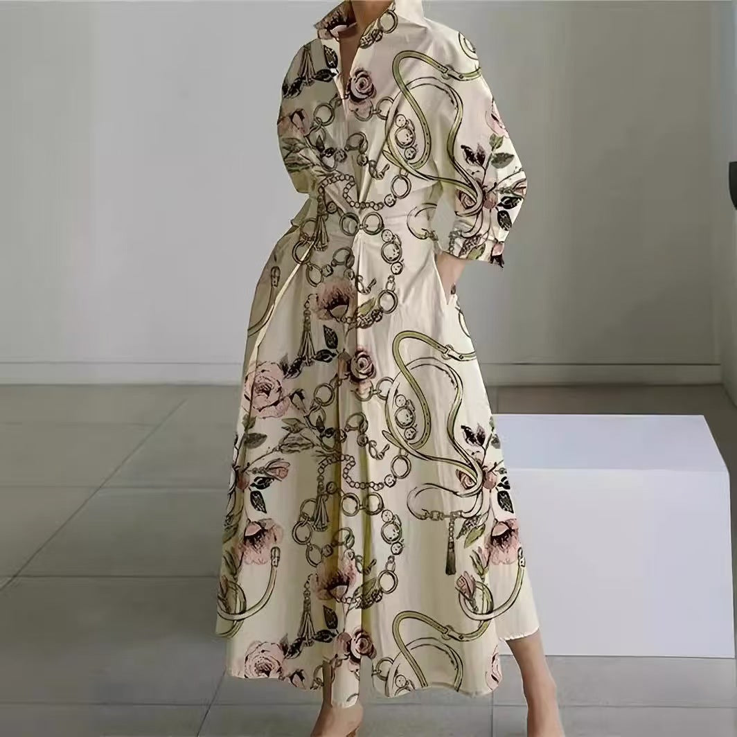 Wrap Front Collared Maxi Dress