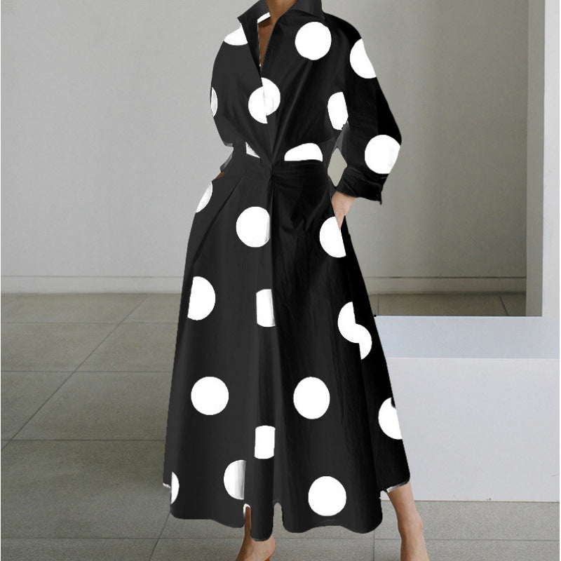 Wrap Front Collared Maxi Dress