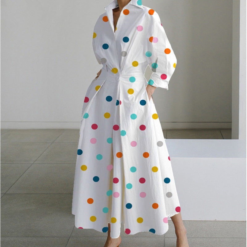 Wrap Front Collared Maxi Dress