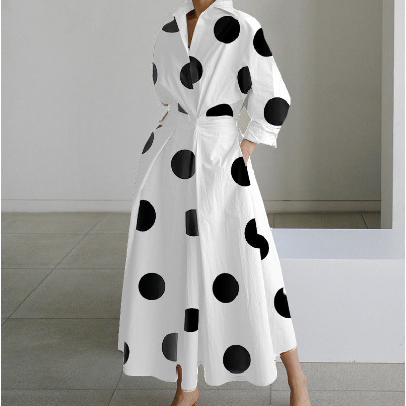 Wrap Front Collared Maxi Dress