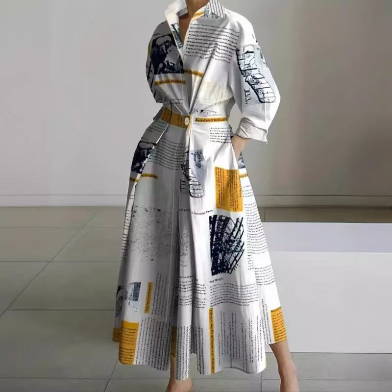 Wrap Front Collared Maxi Dress