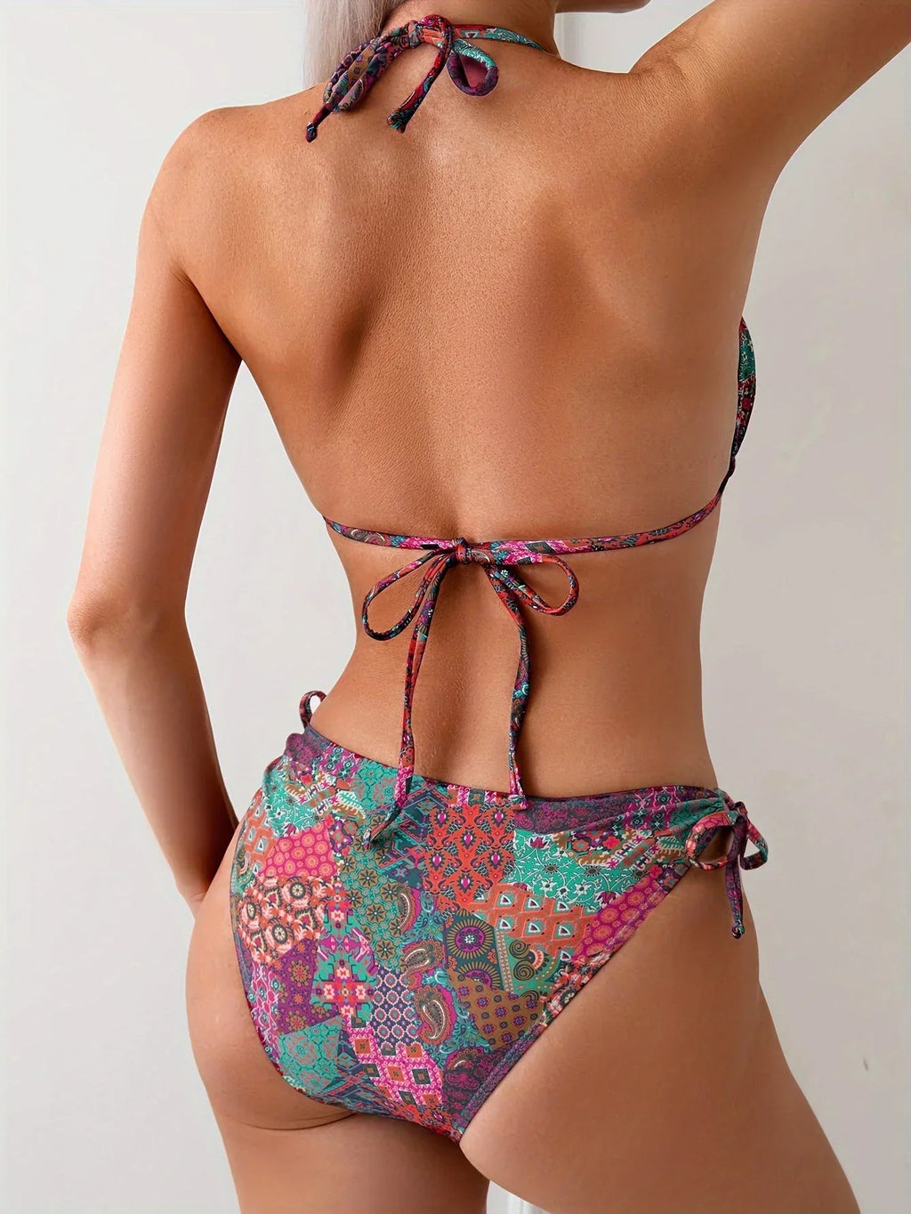 Women's bikini swimsuit - side-tie two-piece resort bathing suit