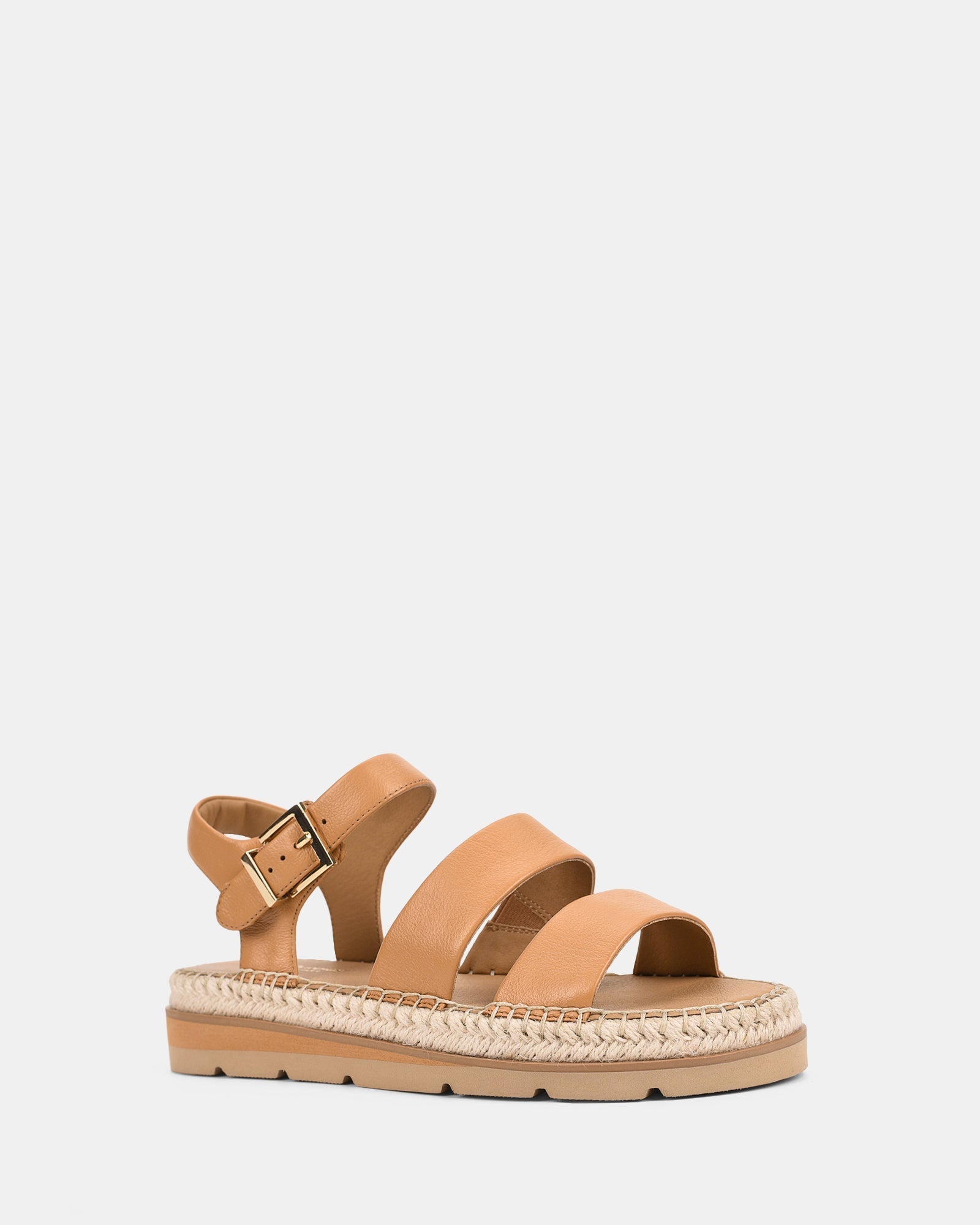 Women's Flat Espadrille Sandals with Adjustable Buckle Straps