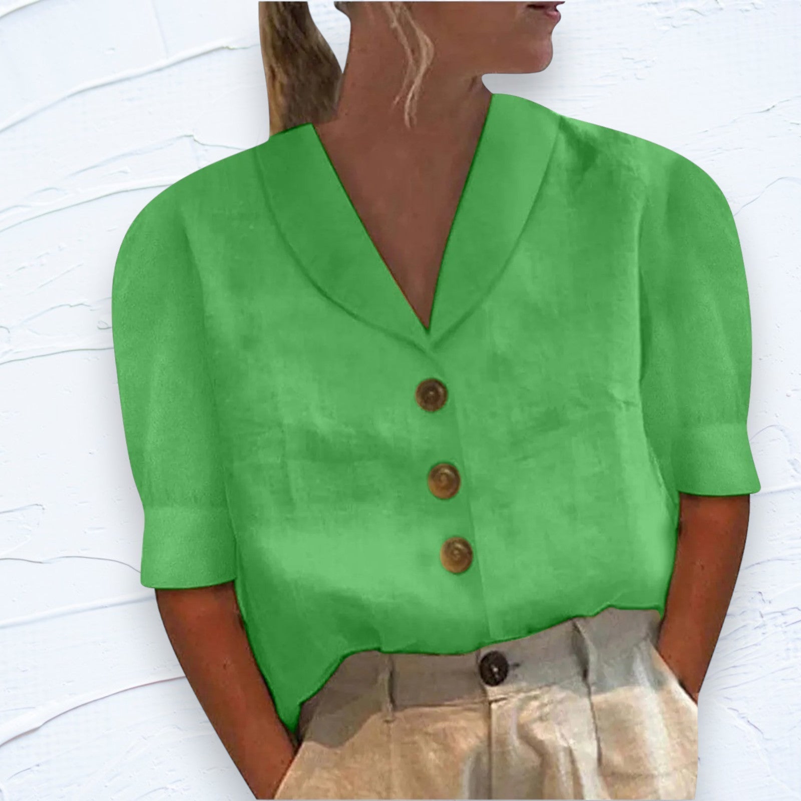 Women's Cotton And Linen Shirt