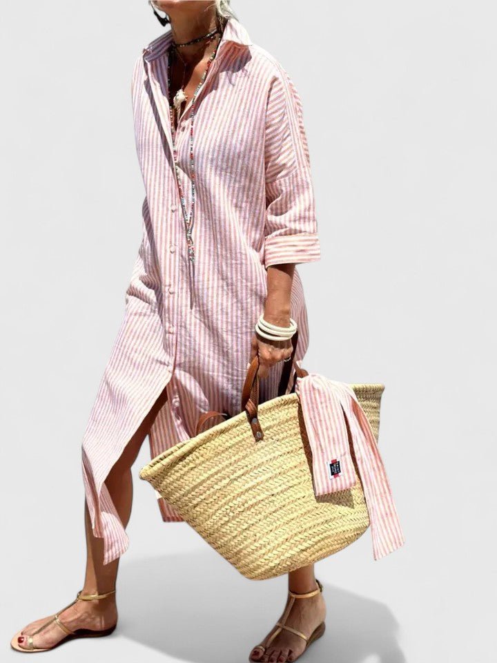 Women’s tiered dress — bell sleeves midi | cocktail garden party