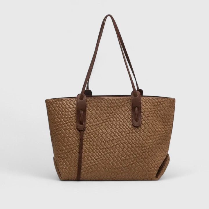 Large women's shopper tote braided style
