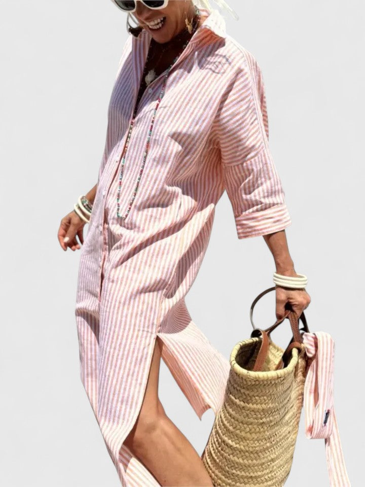 Women’s tiered dress — bell sleeves midi | cocktail garden party