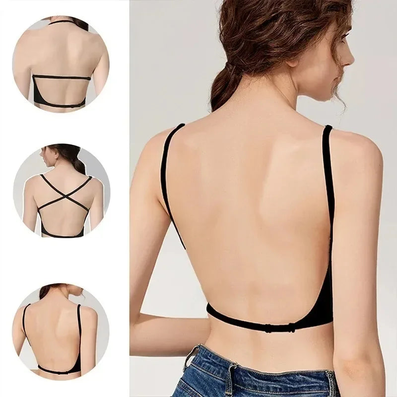 Women's seamless push-up backless bra