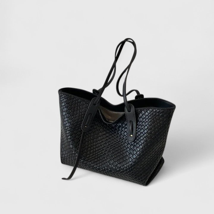 Large women's shopper tote braided style