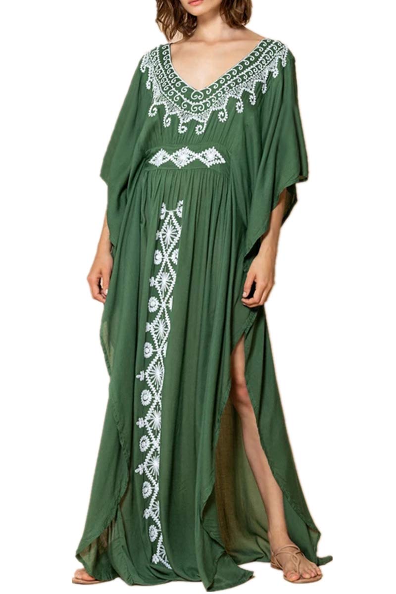 Women's kimono beach cover up — long loose fit — summer holiday