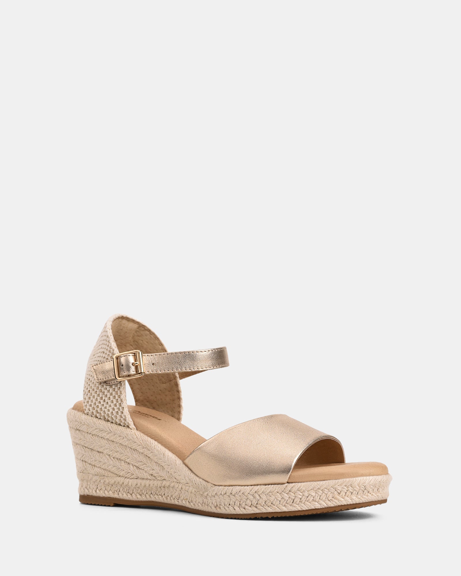Women's Wedge Espadrille Sandals with Adjustable Buckle Strap