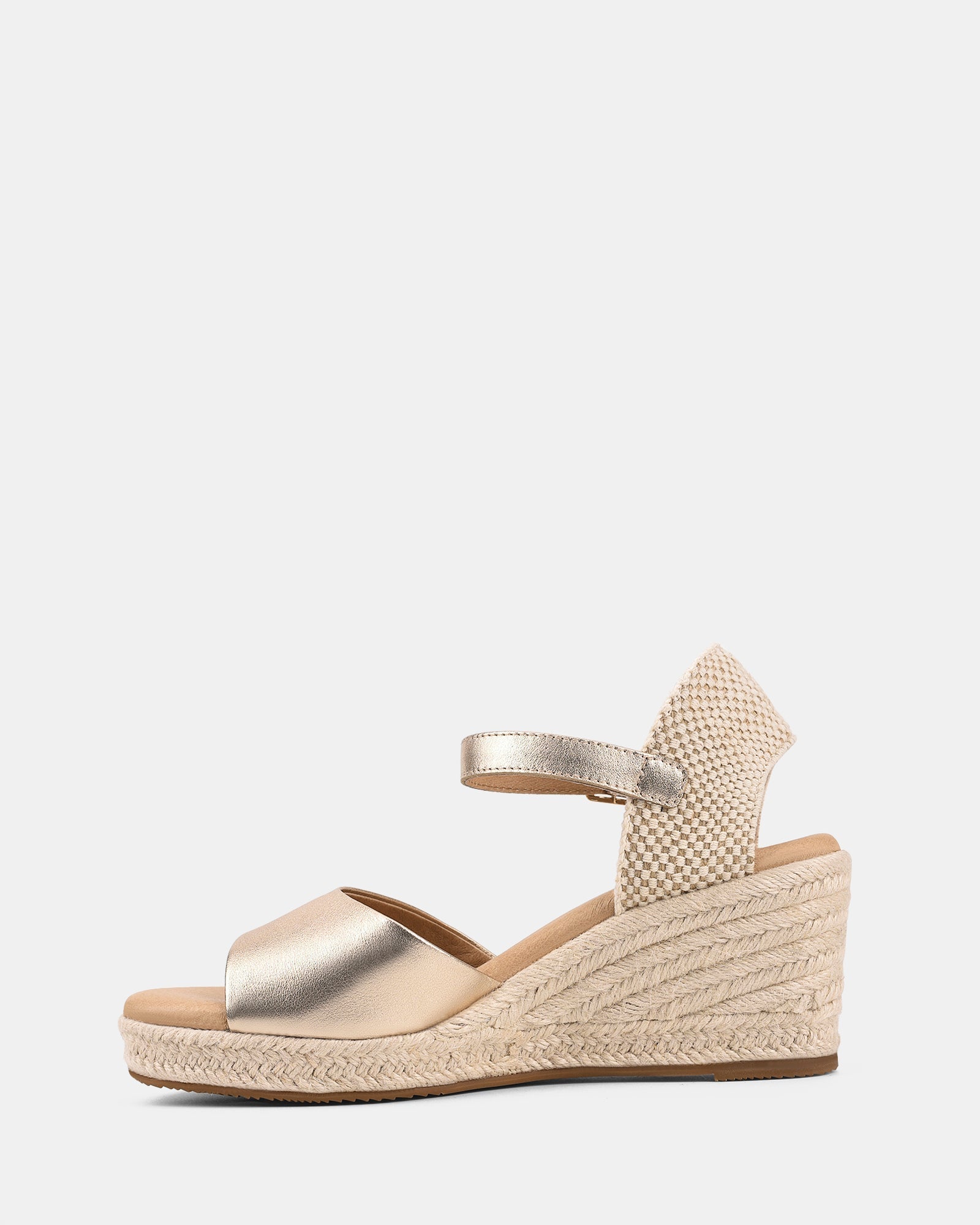 Women's Wedge Espadrille Sandals with Adjustable Buckle Strap