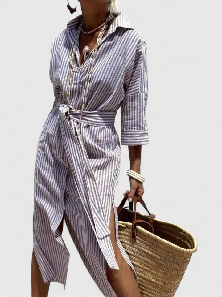 Women’s tiered dress — bell sleeves midi | cocktail garden party