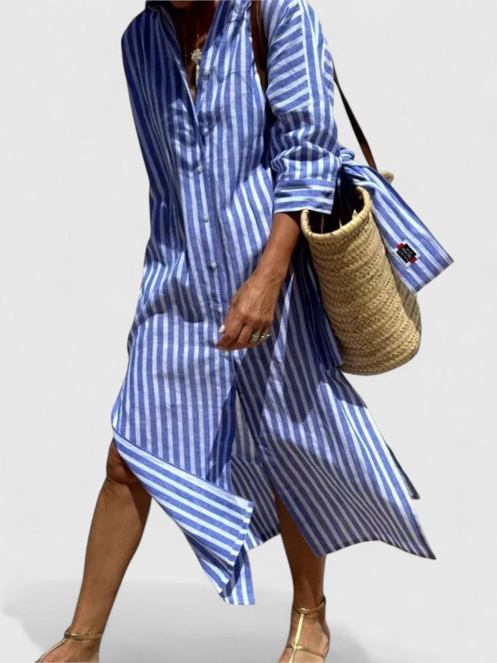Women’s tiered dress — bell sleeves midi | cocktail garden party