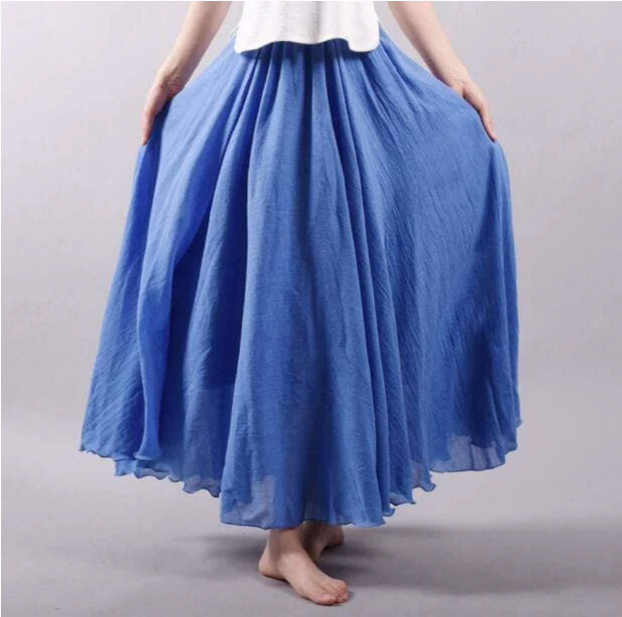 Maxi skirt for women — linen relaxed fit — daily casual