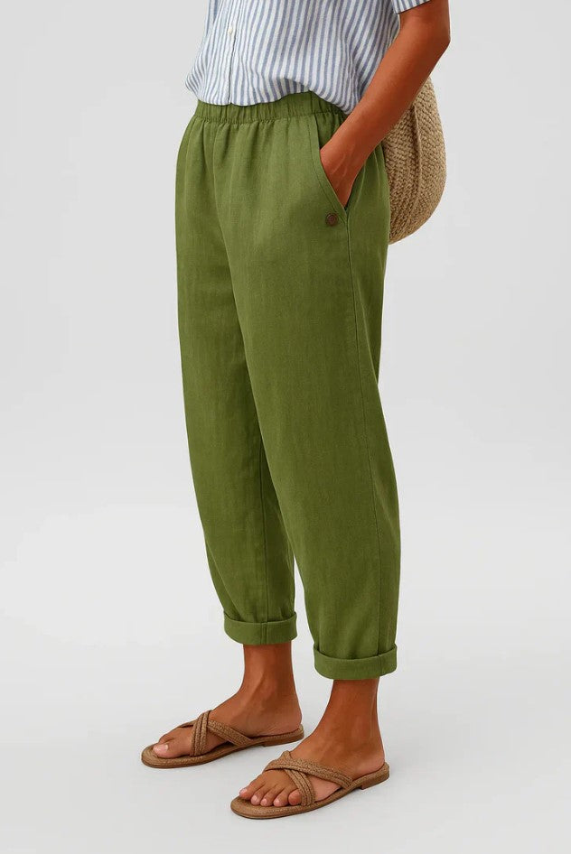 Everyday Cotton Blend Straight Trousers