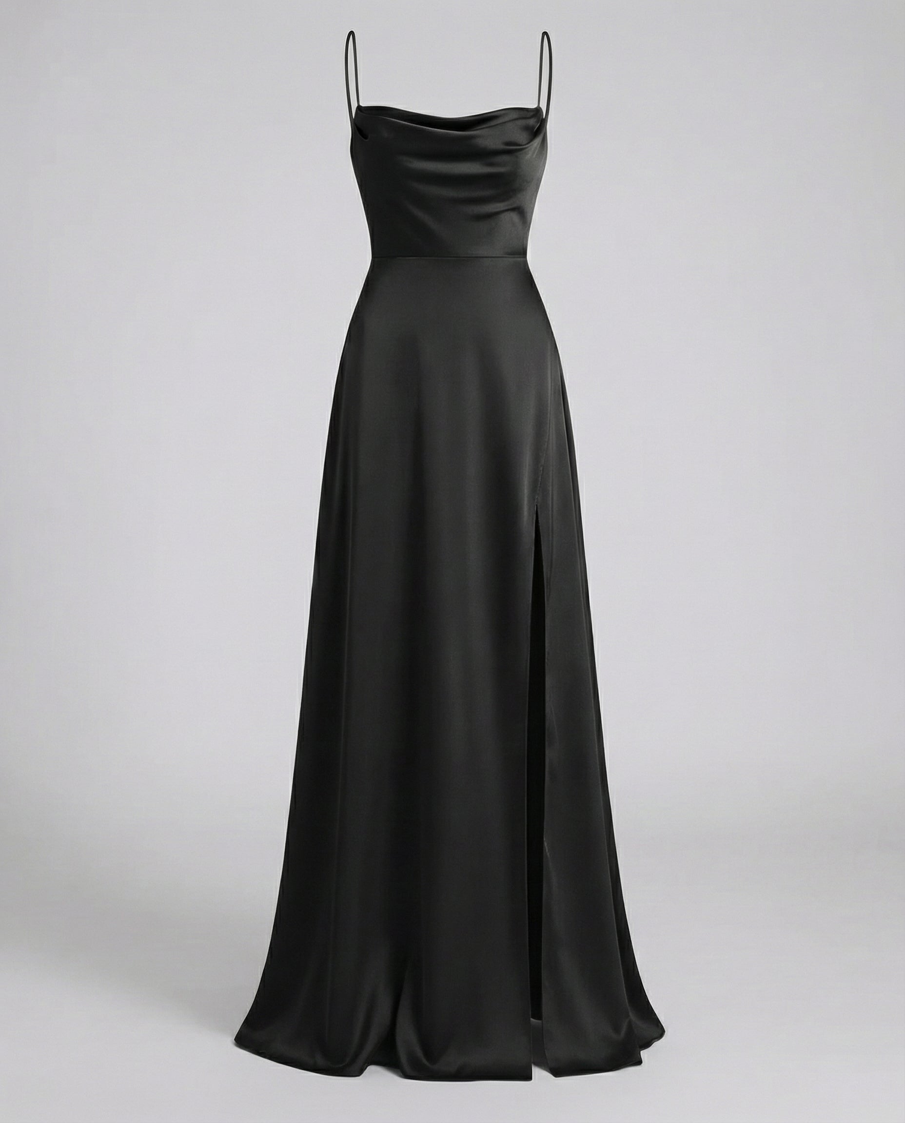 Women's formal silk dress - sleek slim fit sheath with slit - special occasion