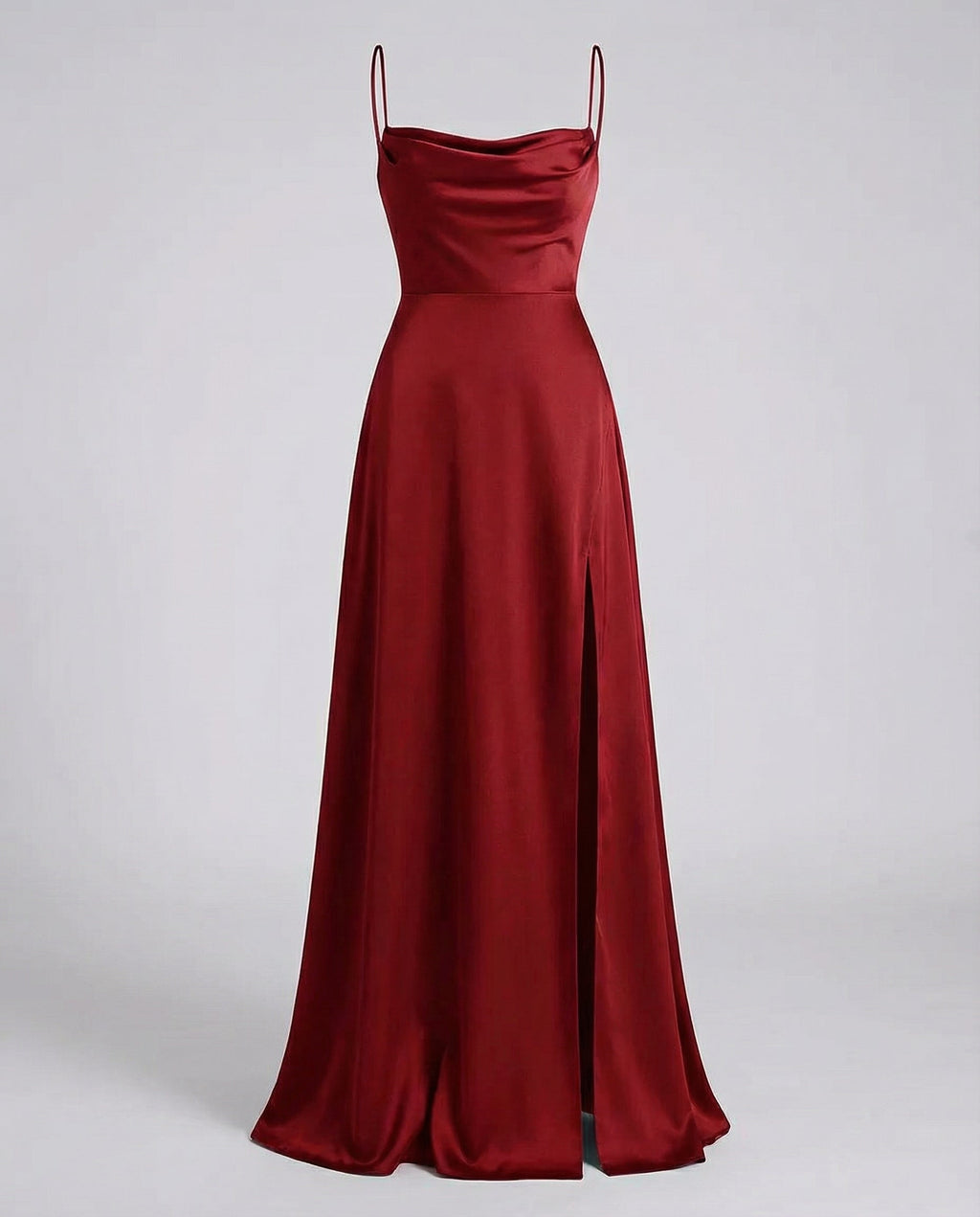 Women's formal silk dress - sleek slim fit sheath with slit - special occasion