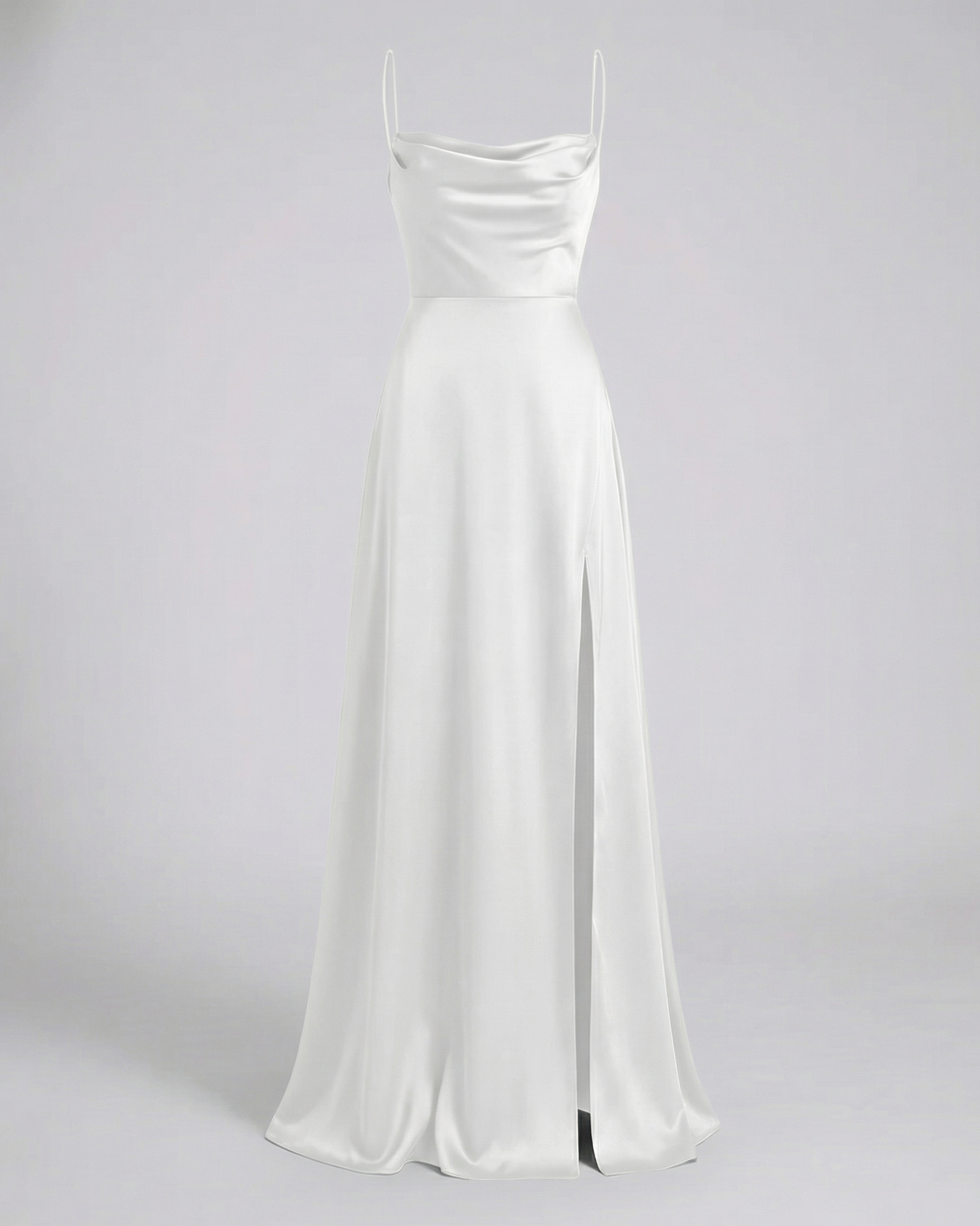 Women's formal silk dress - sleek slim fit sheath with slit - special occasion