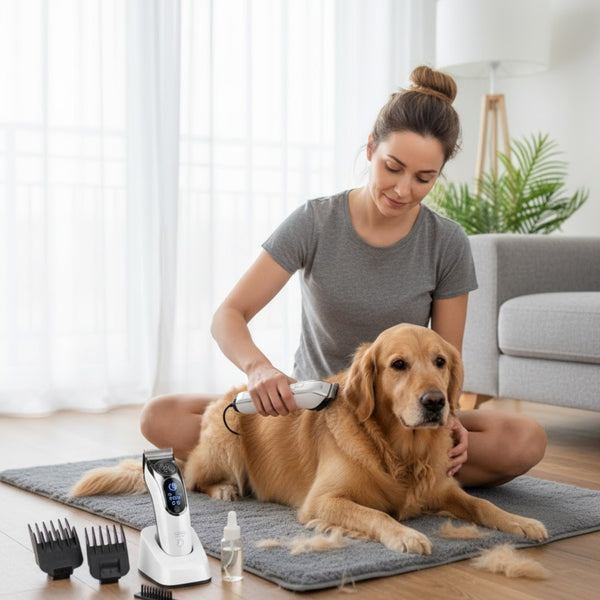 “From fluffy to fresh — home grooming day 🐾✂️
Because your pets are also your roomies.”