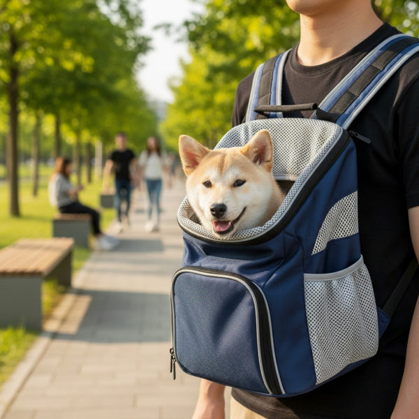 “When walking is optional but adventure is mandatory 🎒🐾
Because your pets are also your roomies.”