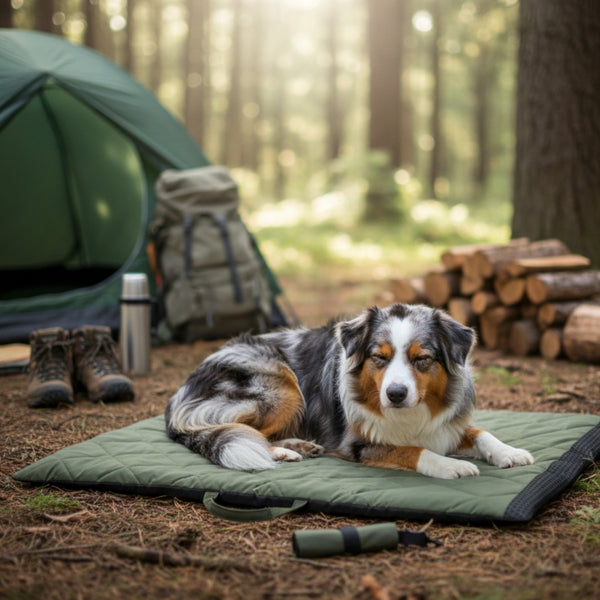 “Campfire views and cuddle-approved mats 🏕️🐾
Because your pets are also your roomies.”