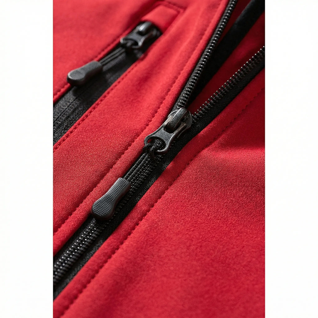 Women's Softshell Jacket Hooded Windproof Full Zip Pockets Casual