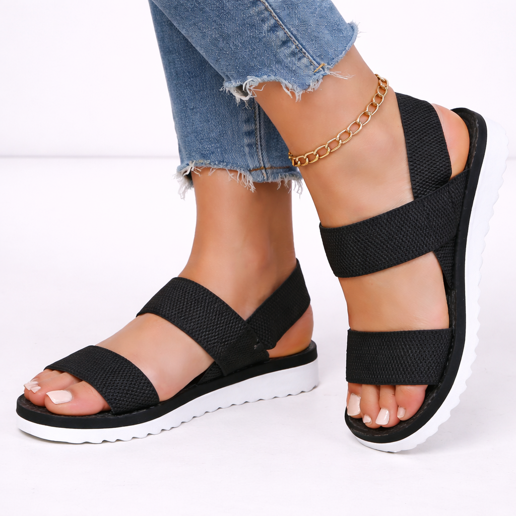 Woven Strap Platform Walking Sandals