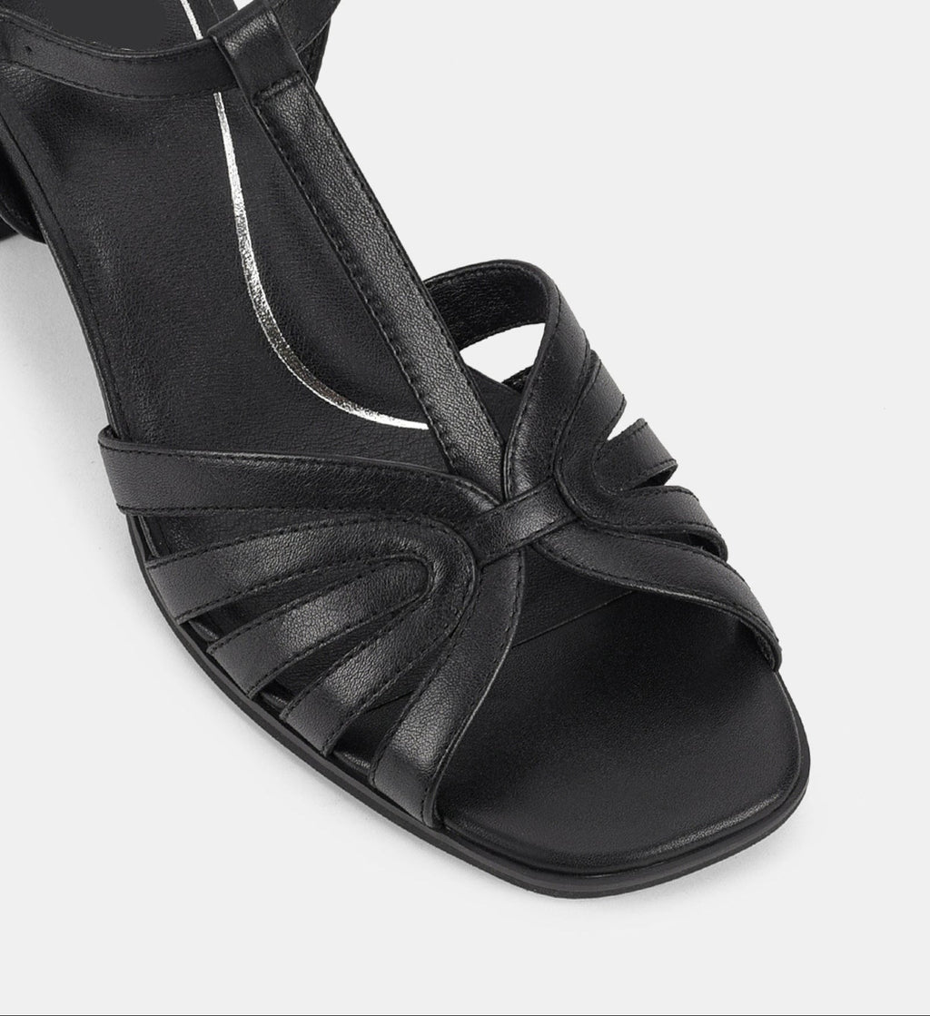 Women's T-Strap Block Heel Sandals