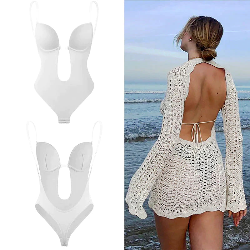 Backless body shaper | Sculpting design with open back for formal events