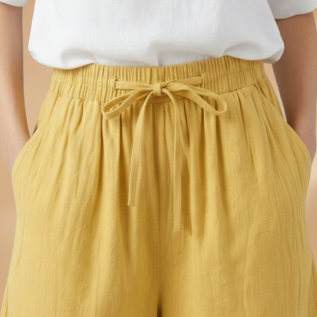 Women's bermuda shorts - loose mid-weight pull-on straight shorts for travel