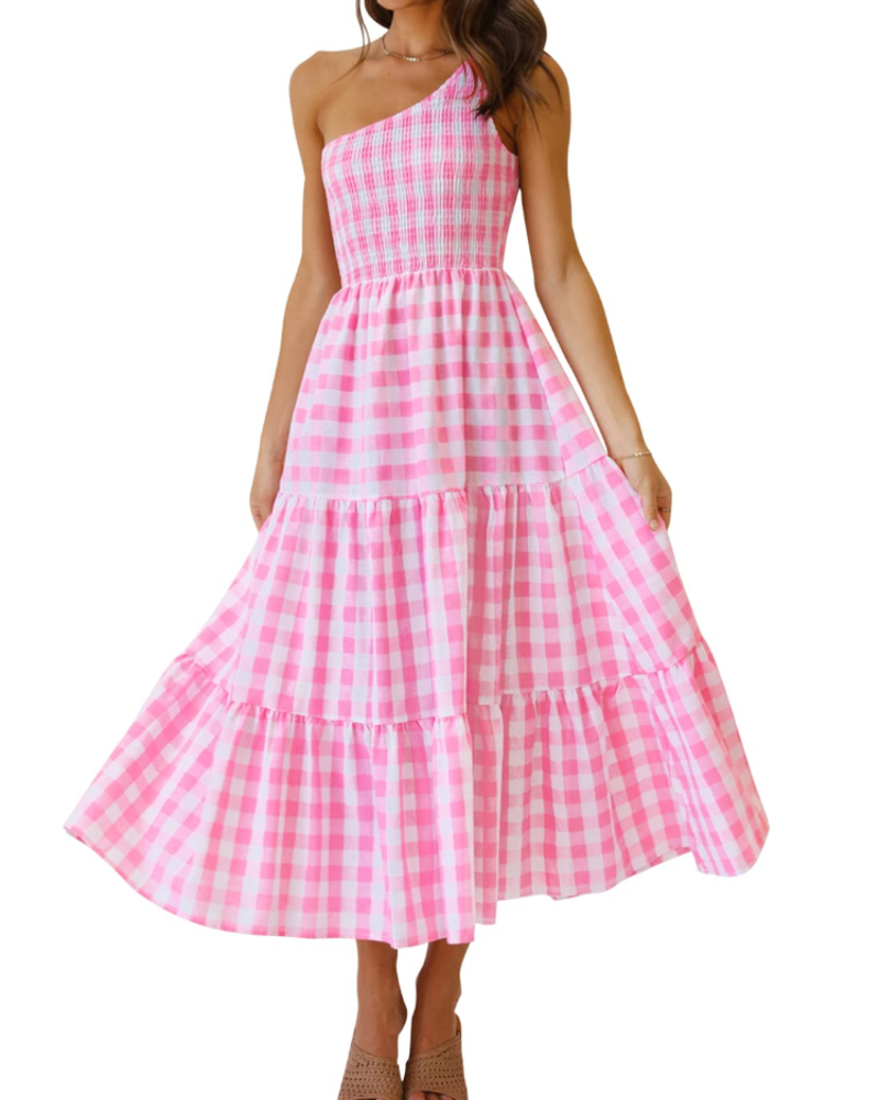 Women's maxi dress — one-shoulder bohemian style for summer parties