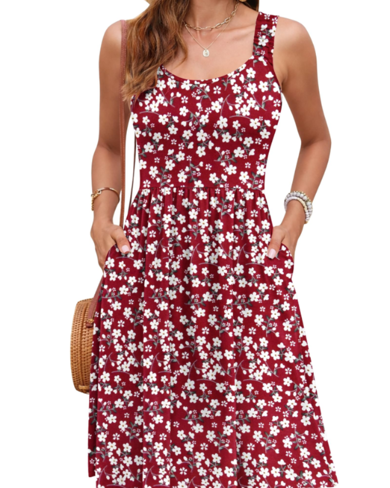Women's summer dress | square neck a-line cut for casual daily wear