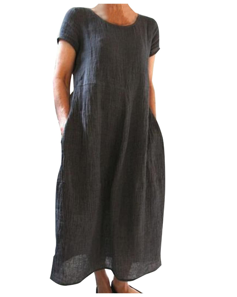 Women's summer maxi dress | cotton linen blend for casual daily wear