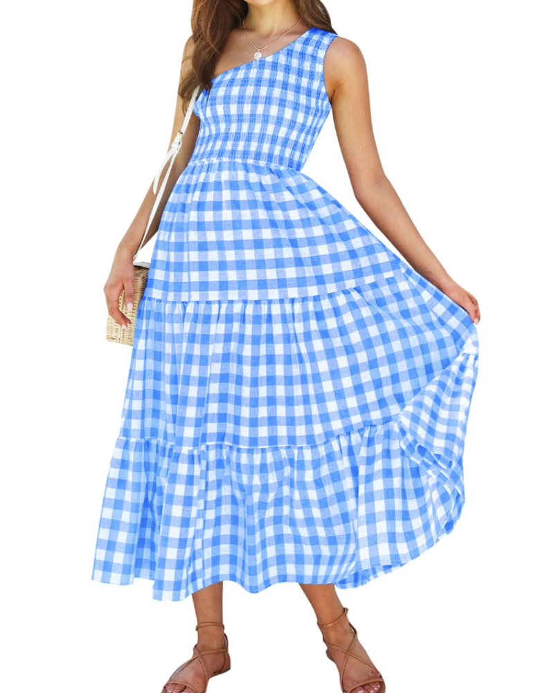 Women's maxi dress — one-shoulder bohemian style for summer parties