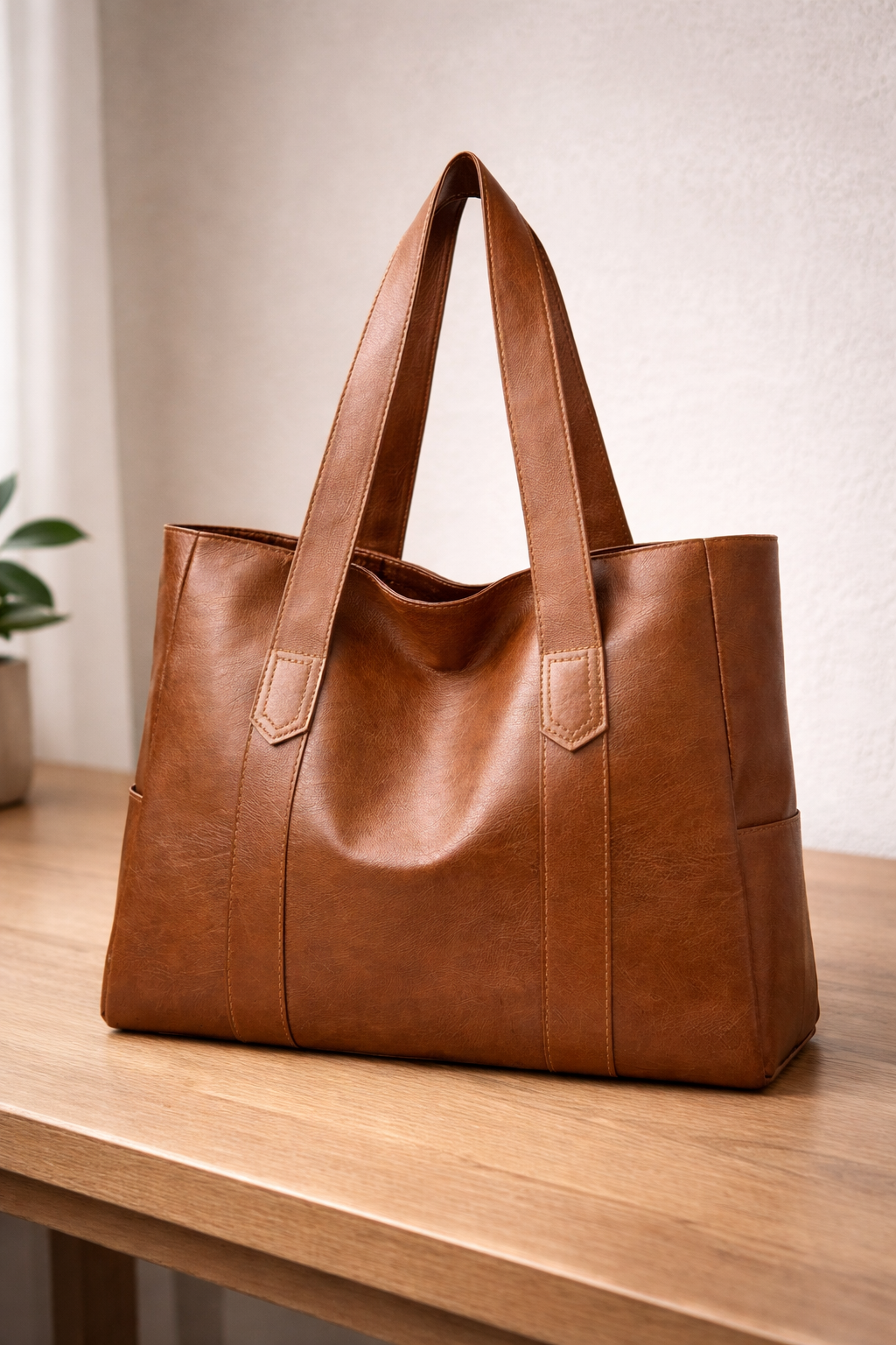 Women's large tote bag with adjustable strap