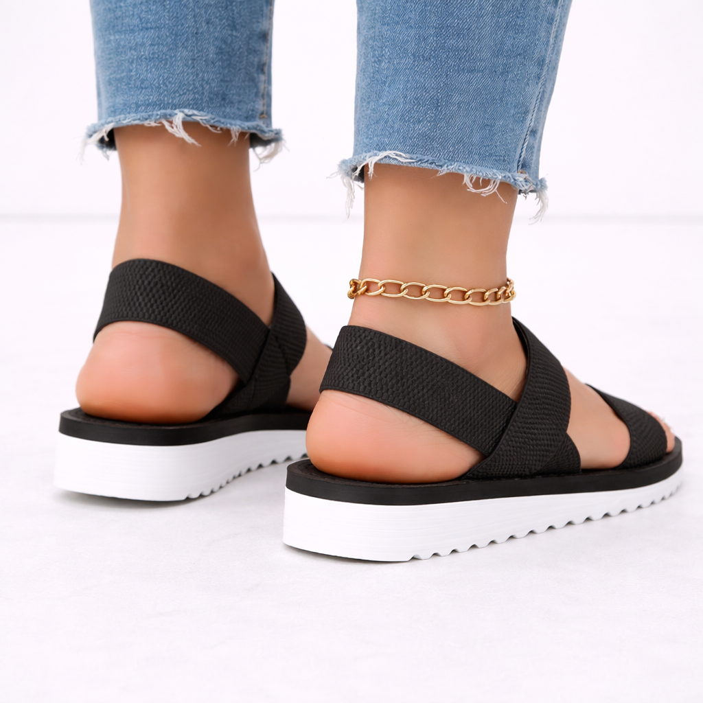 Woven Strap Platform Walking Sandals